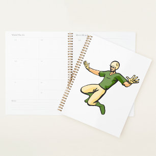 Retro Baseball Player Vintag Sports Graphic Planer