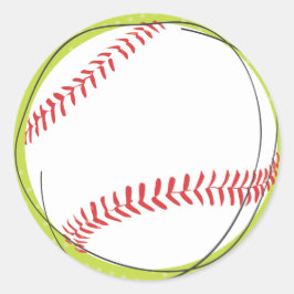 Retro Baseball-Rücksendeadresse-Aufkleber-Siegel Runder Aufkleber