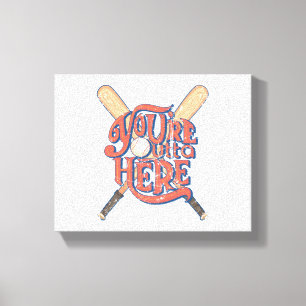 Retro-Baseball-Softball-Fan-Design Leinwanddruck
