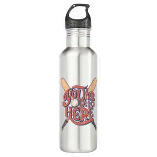 Retro Baseball Softball-Lüfterdesign Edelstahlflasche