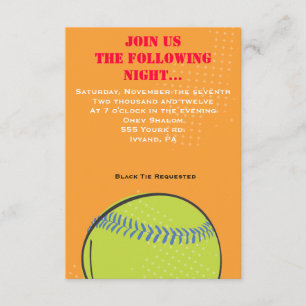 Retro Baseball-Themed Bar-Schläger Mitzvah Einladung