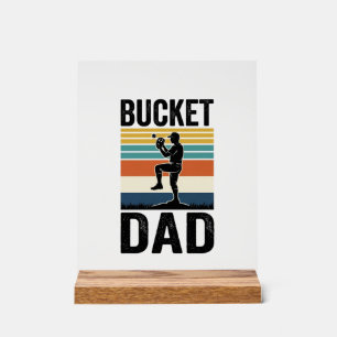 Retro-Baseball-Vater-Vektor-Design_1 für Eimer-Vat Acrylschild