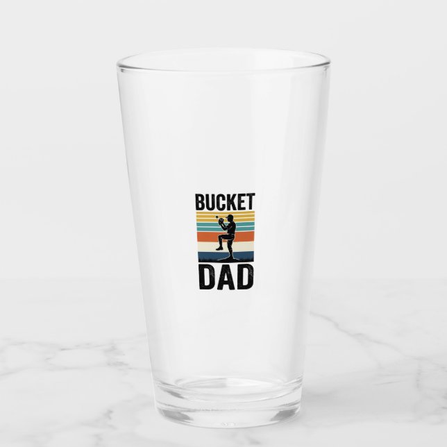 Retro-Baseball-Vater-Vektor-Design_1 Glas (Vorderseite)