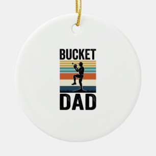 Retro-Baseball-Vater-Vektor-Design_1 Keramik Ornament