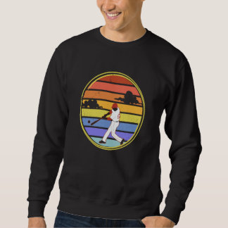 retro Baseball Werfer und Fänger Baseball Homerun Sweatshirt