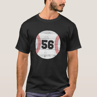 Retro-Baseballtrikot Nummer 56 T-Shirt