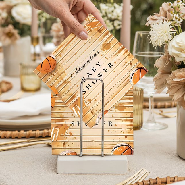 Retro Basketball Baby Shower Serviette (Von Creator hochgeladen)