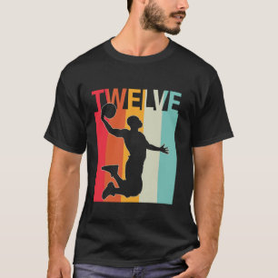 Retro Basketball Spieler 12 Jahre Geschenke für Mä T-Shirt