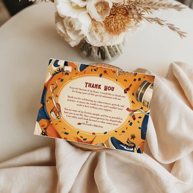 Retro-Basketballplatz-Geburtstag Dankeskarte (Von Creator hochgeladen)