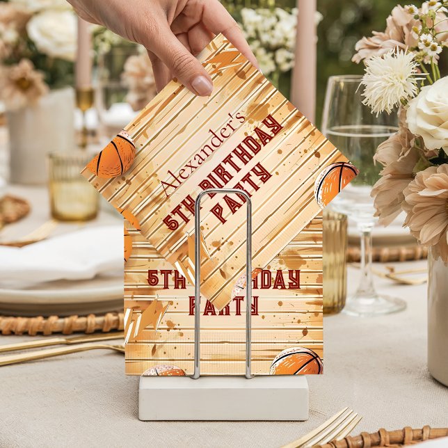 Retro-Basketballplatz-Geburtstag Serviette (Von Creator hochgeladen)