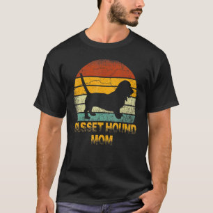 Retro Basset Hound Mama Dackel Hundebesitzerin Mut T-Shirt