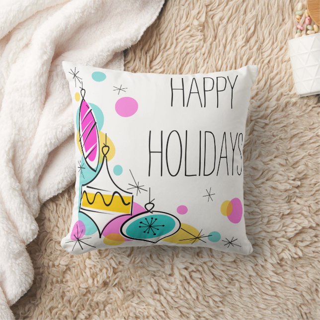Retro Baubles Corner Holidays Kissen (Decke)