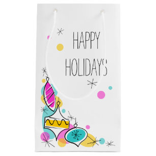Retro Baubles Corner Holidays Kleine Geschenktüte