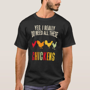 Retro-Bauernhof Hühnerfarm Tier Bauer Huhn T-Shirt