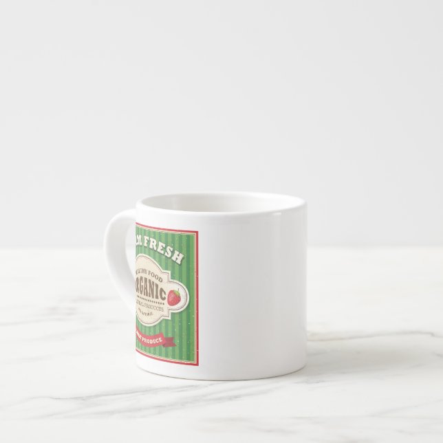 Retro Bauernhof-neuer Plakat-Entwurf Espressotasse (Vorderseite Links)