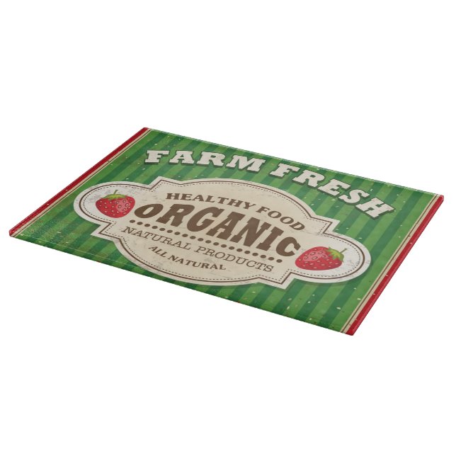 Retro Bauernhof-neuer Plakat-Entwurf Schneidebrett (Ecke)