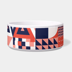 Retro Bauhaus Design, farbenfroh geometrisch. Napf