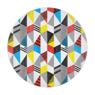 Retro-Bauhaus-Stil: Nahtloses Abstract Schneidebrett