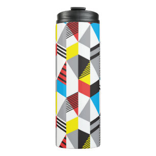 Retro Bauhaus-Stil: Nahtloses Abstract Thermosbecher