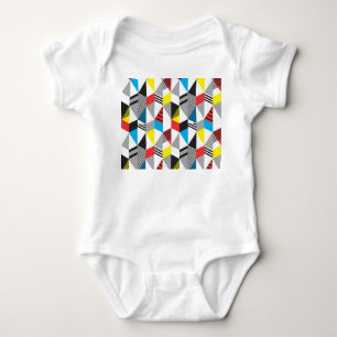 Retro Bauhaus Style: Nahtlos Abstrakt Baby Strampler