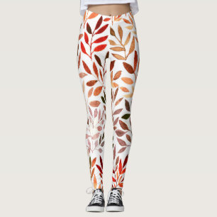 Retro Bäume, Aquarellfarben nahtlos Muster. Leggings