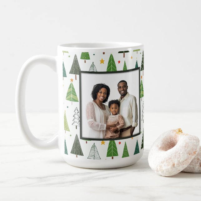 Retro-Bäume Kaffeetasse (Mit Donut)
