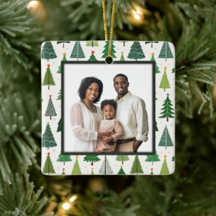 Retro-Bäume Keramikornament