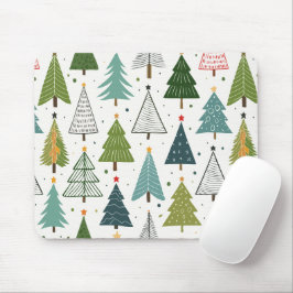 Retro-Bäume Mousepad