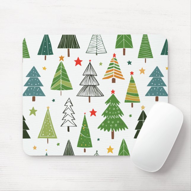 Retro-Bäume Mousepad (Mit Mouse)