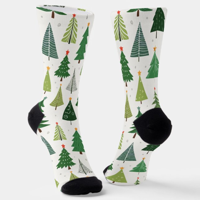 Retro-Bäume Socken (Gewinkelt)