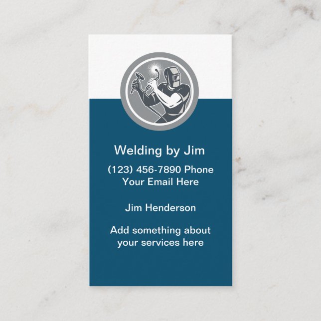 Retro-Bauschweiß Visitenkarte (Vorderseite)