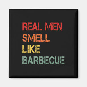 Retro-BBQ Echte Männer Riechen Nach Barbecuerauch Magnet