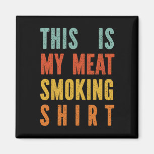 Retro Bbq Mein Fleisch räuchern Magnet