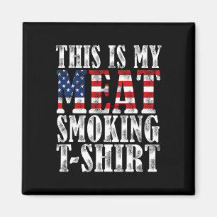 Retro-BBQ-Räuchergerät Vintage-US-Flagge Dies ist Magnet