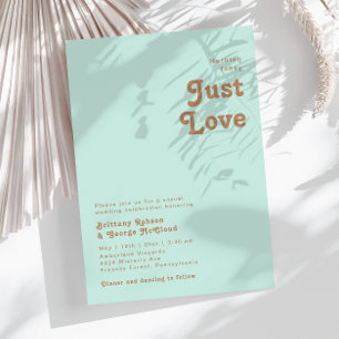 Retro Beach Aqua Nothing Extravagant Wedding Einladung