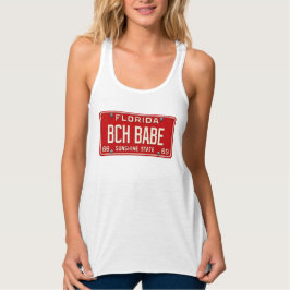 Retro Beach Babe 1969 | FL License Plate Graphic Tank Top