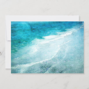 Retro Beach - Coastal Aquamarin Blue Ocean Wasserf Karte