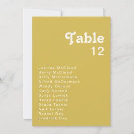 Retro Beach | Gold-Tischnummer