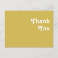 Retro Beach | Gold Wedding Vielen Dank Postcard