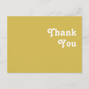 Retro Beach   Gold Wedding Vielen Dank Postcard Postkarte