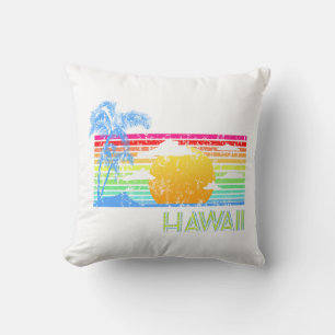 Retro Beach Hawaii Sunset Kissen