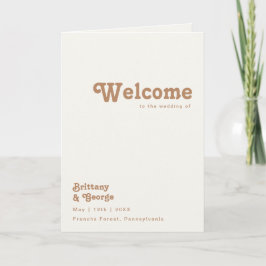 Retro Beach | Hochzeitsprogramm für Elfenbein Programm