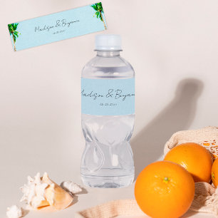 Retro Beach Palm Bäume Personalisierte Hochzeit