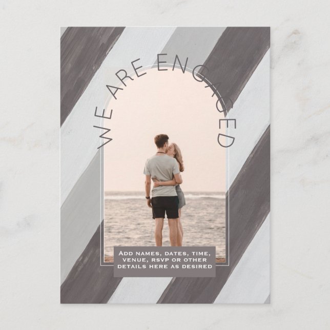 RETRO Beach Vibe Wedding Stationery FOTO Postkarte (Vorderseite)