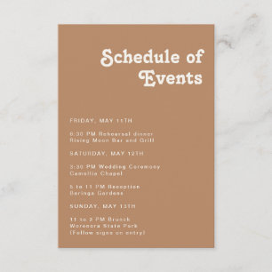 Retro Beach   Zeitplan der Veranstaltungen Begleitkarte