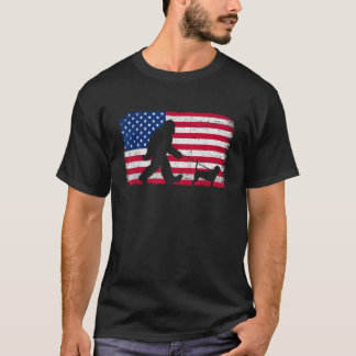 Retro Beagle 4. Juli US-amerikanische Flagge Patri T-Shirt