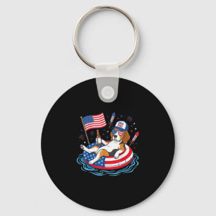 Retro Beagle Bier USA 250. Jubiläum 4. Schlüsselanhänger