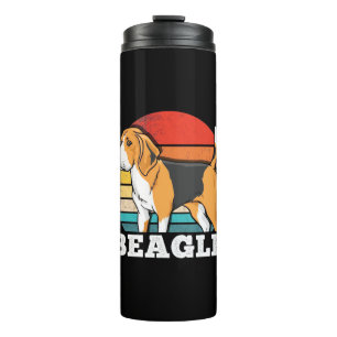 Retro Beagle Hund Thermosbecher