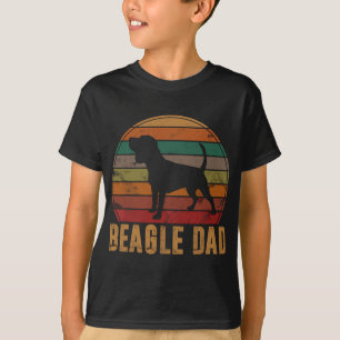 Retro Beagle Vater Geschenk Hundebesitzer Pet Tric T-Shirt