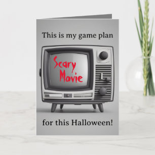 Retro Beängstigend Movie-Binge Watch Partners (Ver Feiertagskarte